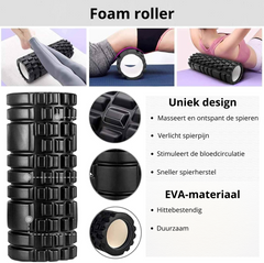 Foam roller set 4 delig + GRATIS Weerstandsband