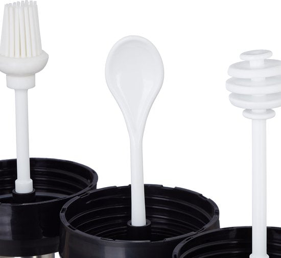 Relaxdays glazen voorraadpotten set van 3