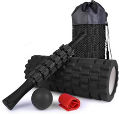 Foam roller set 4 delig + GRATIS Weerstandsband