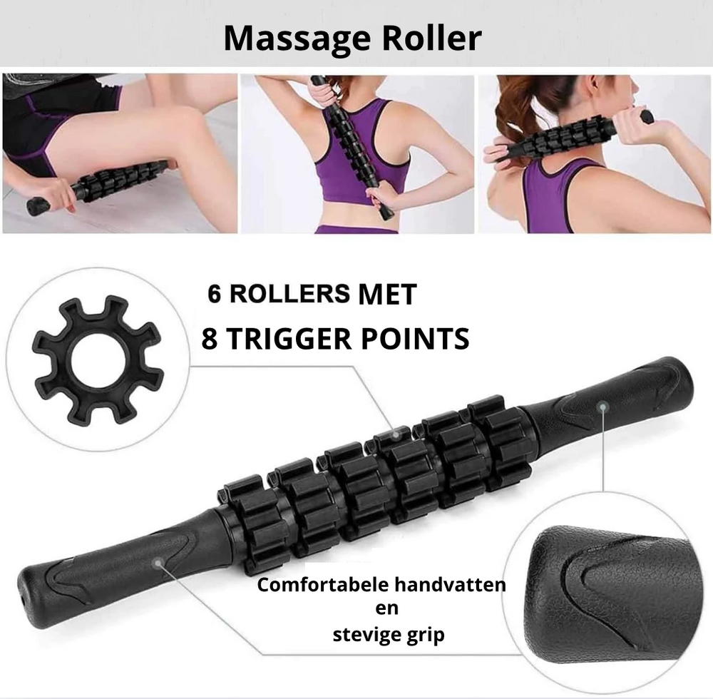 Foam roller set 4 delig + GRATIS Weerstandsband