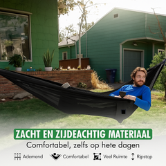 Hangmat - incl. Karabijnhaken en Riemen