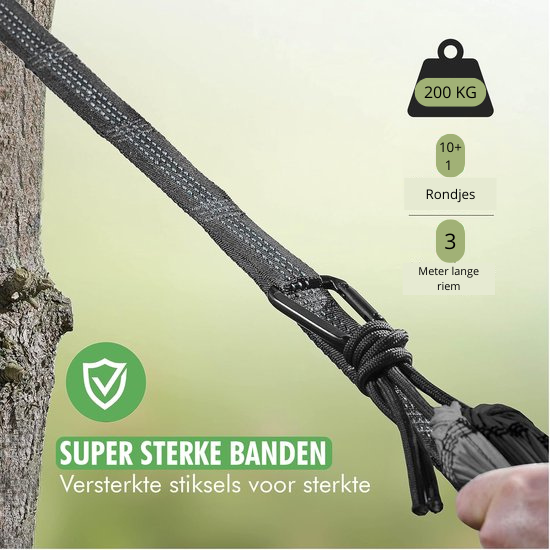Hangmat - incl. Karabijnhaken en Riemen