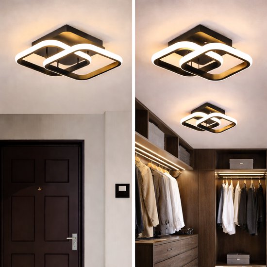 LED Plafonnière zwart