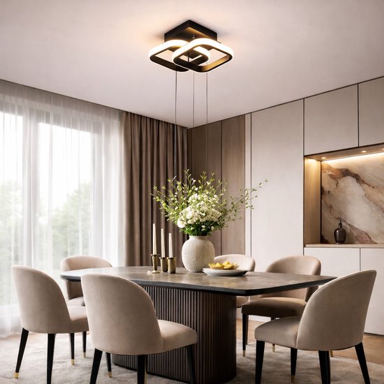 LED Plafonnière zwart