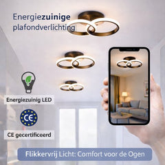 LED Plafonnière Zwart
