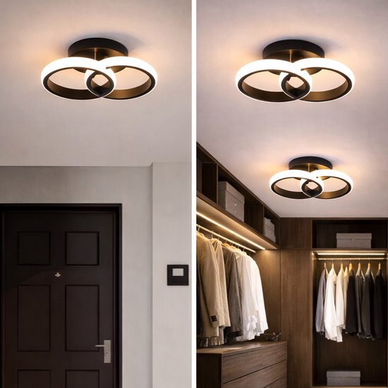 LED Plafonnière Zwart