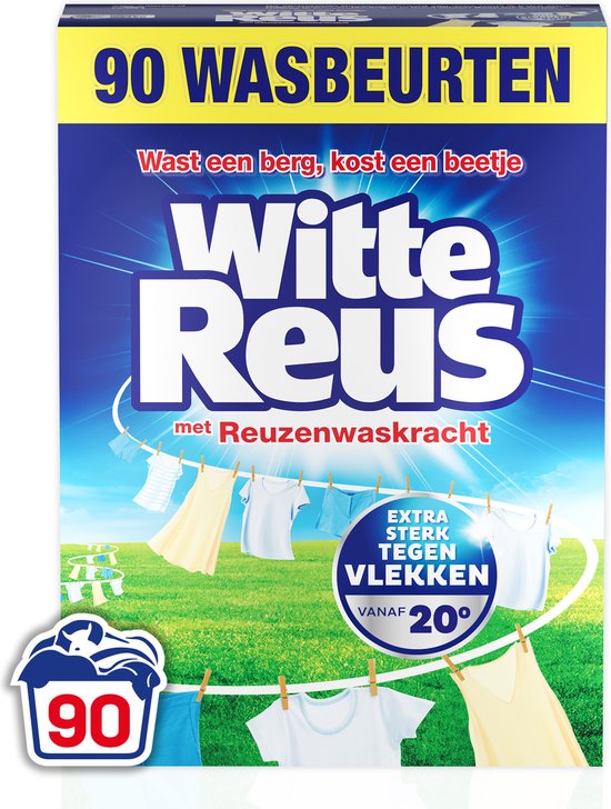 Witte Reus - 90 Wasbeurten - Waspoeder - Witte Was