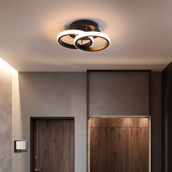 LED Plafonnière Zwart