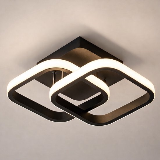 LED Plafonnière zwart