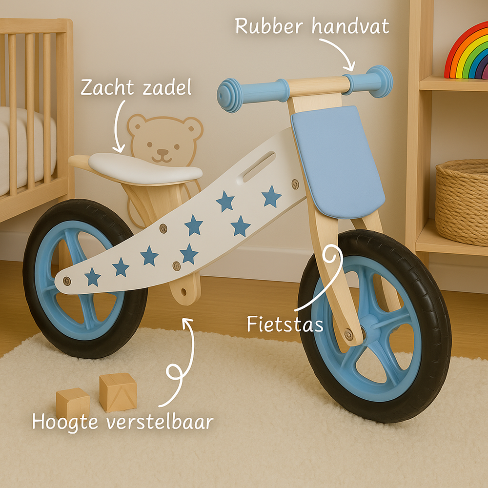 Houten Loopfiets Blauw