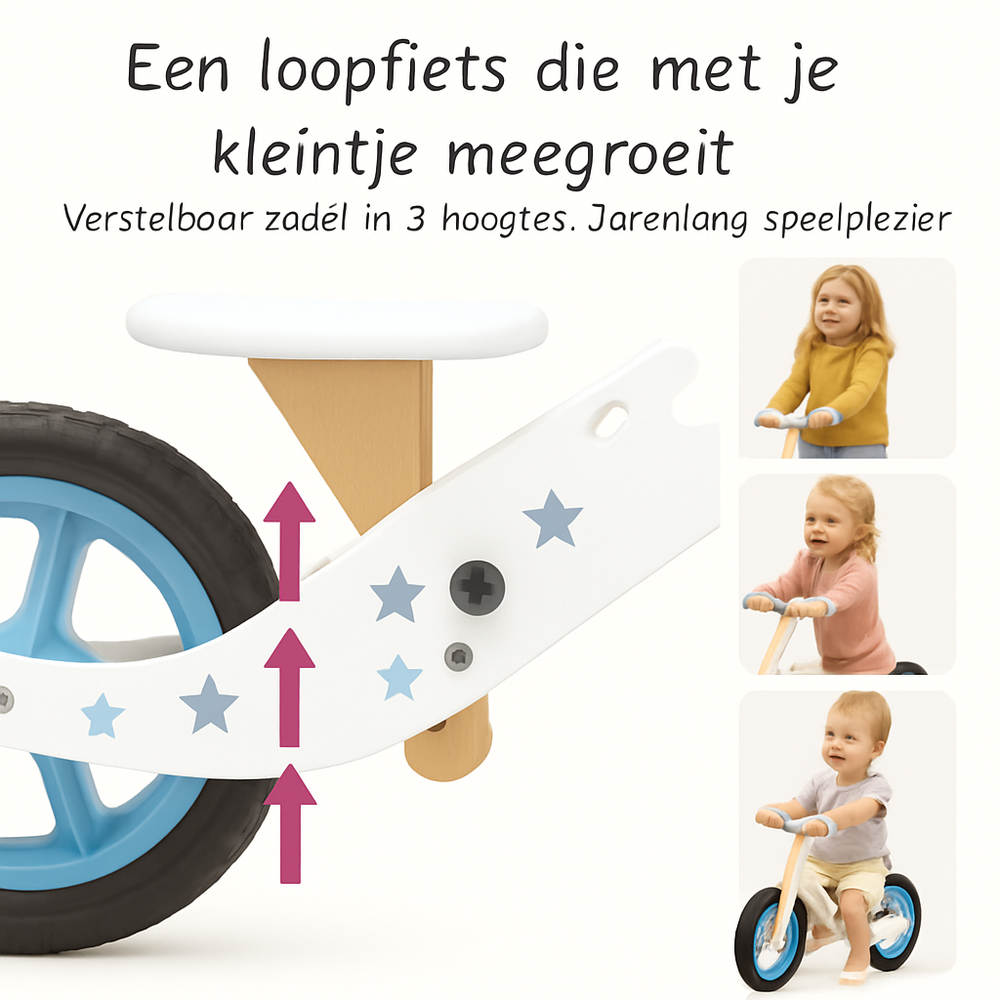 Houten Loopfiets Blauw
