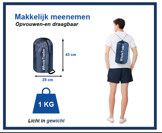 Mummy Slaapzak 3 Seizoenen Donkerblauw