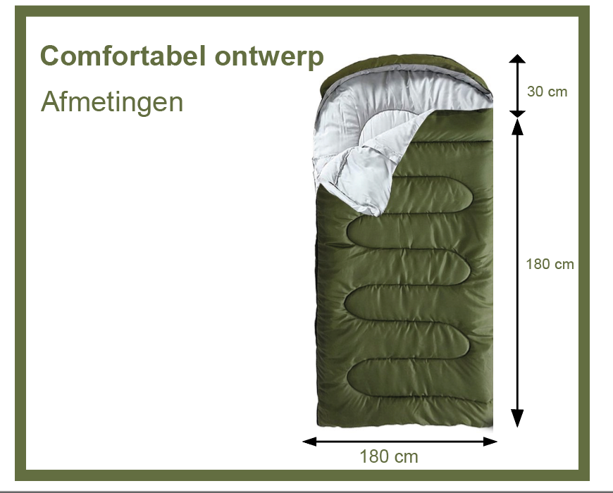 Mummy Slaapzak 3 Seizoenen Groen