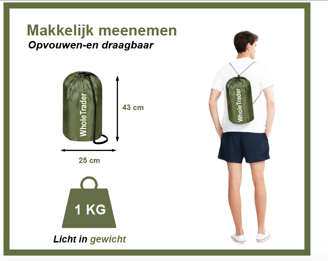 Mummy Slaapzak 3 Seizoenen Groen