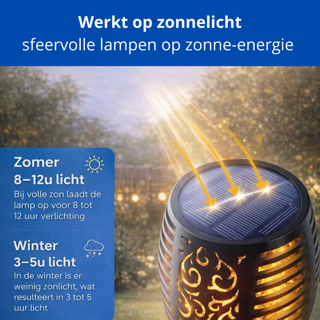 Tuinverlichting op Zonne Energie - Solar Tuinfakkels
