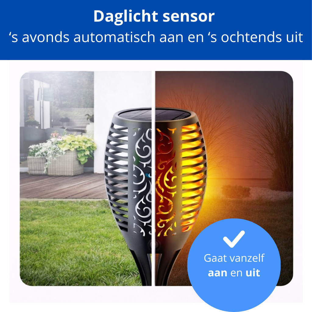 Tuinverlichting op Zonne Energie - Solar Tuinfakkels
