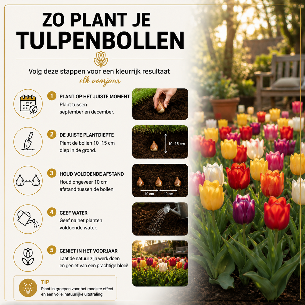Tulpenbollen Mix - 100 Stuks