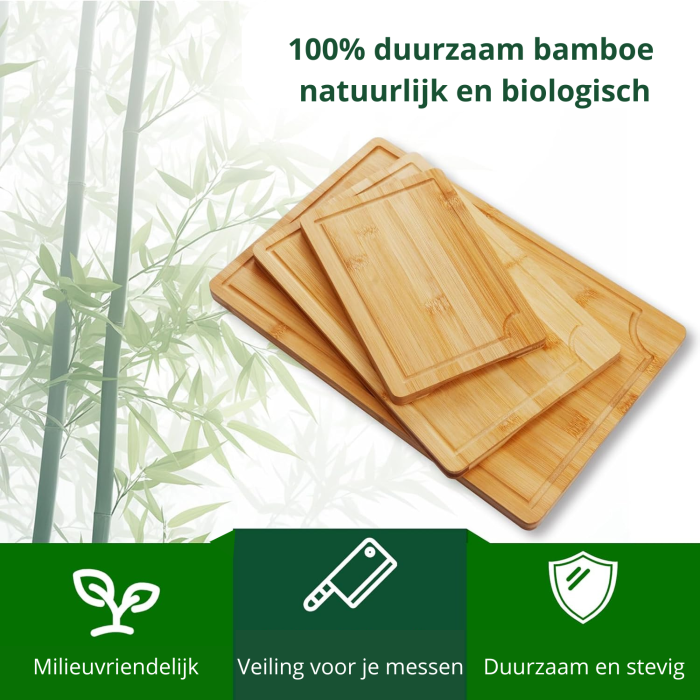 Snijplanken Hout 100% Bamboe - Afbeelding 2